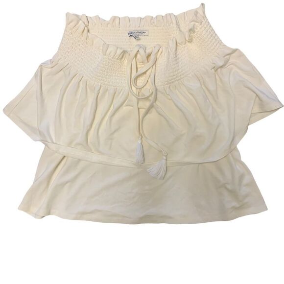 Rebecca Minkoff White Off the Shoulder Blouse Size Medium - Picture 2 of 7